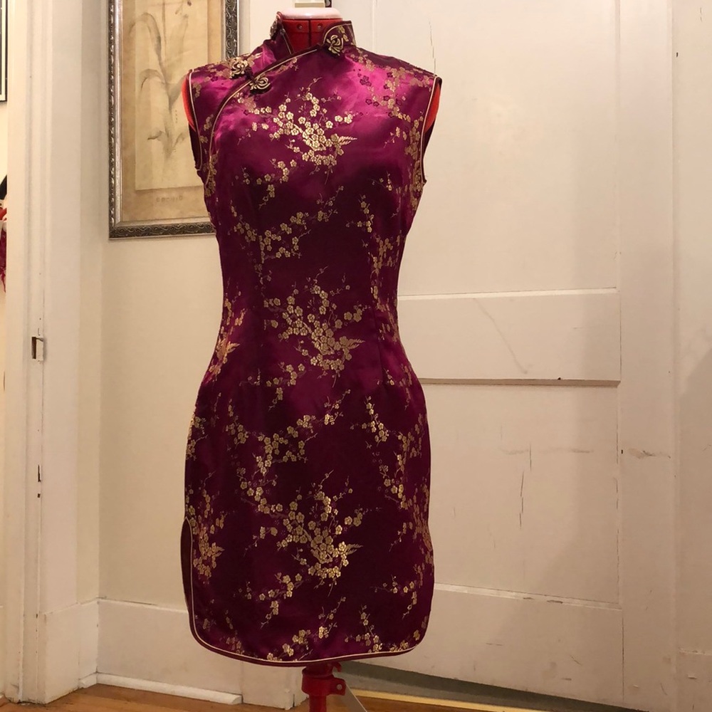 Yi Fang Qi Pao Dress with Mandarin Collar